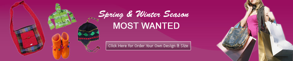 Felt items, woolen, garment, handicrafts products